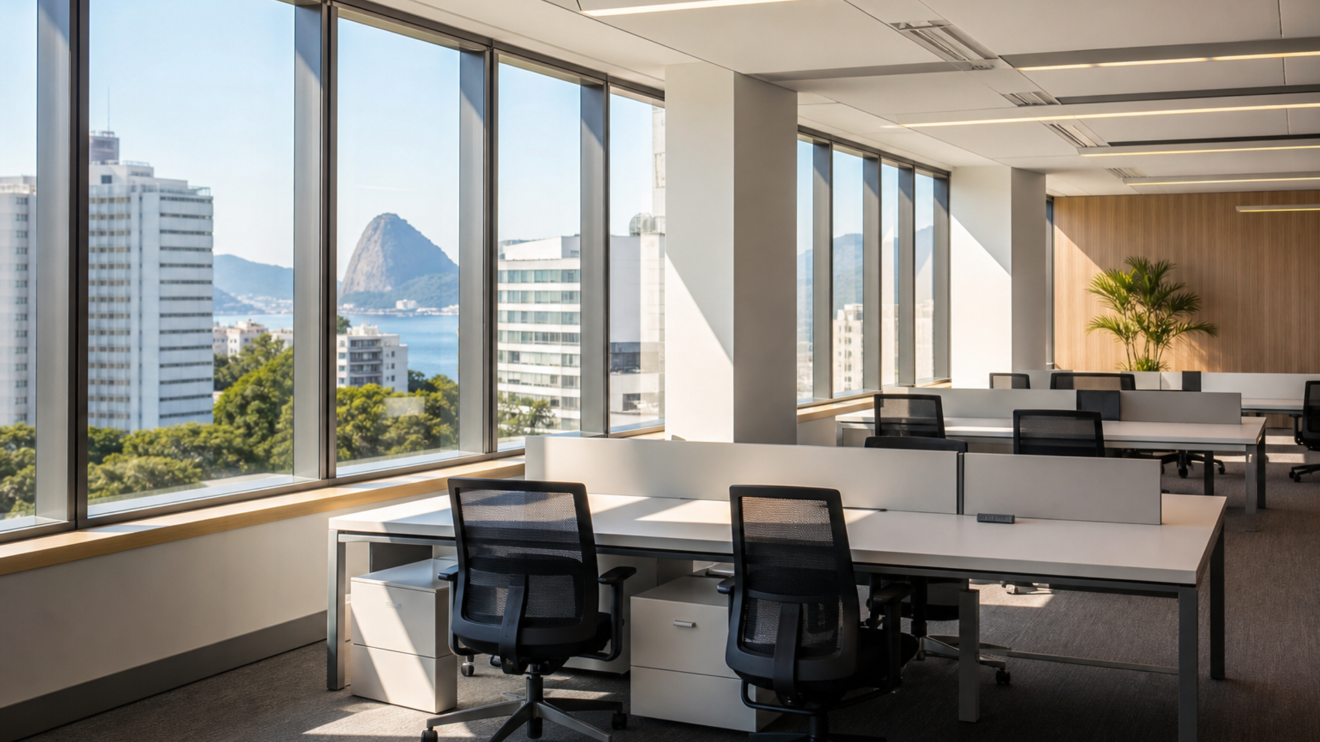 Escritório contemporâneo com luz natural, imagem de destaque do diretório de empresas verificadas da Gestão Empresarial.